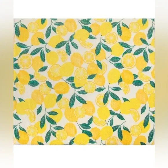 Printed Kitchen Microfiber Drying Mat, 16" x 18", YELLOW LEMONS, Market Square - Picture 2 of 6